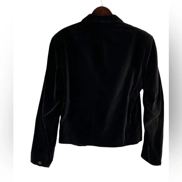 L’Avion Double Breasted Velvet Waist Jacket, Black |L - Picture 9 of 15